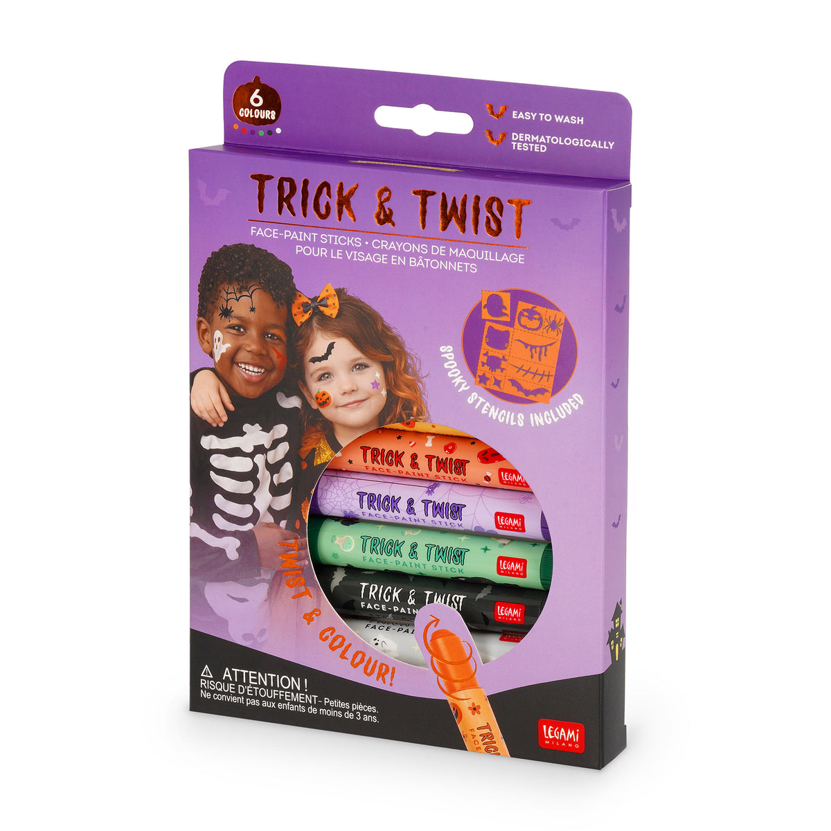 Legami - Set mit 6 Schminkstiften - Trick & Twist