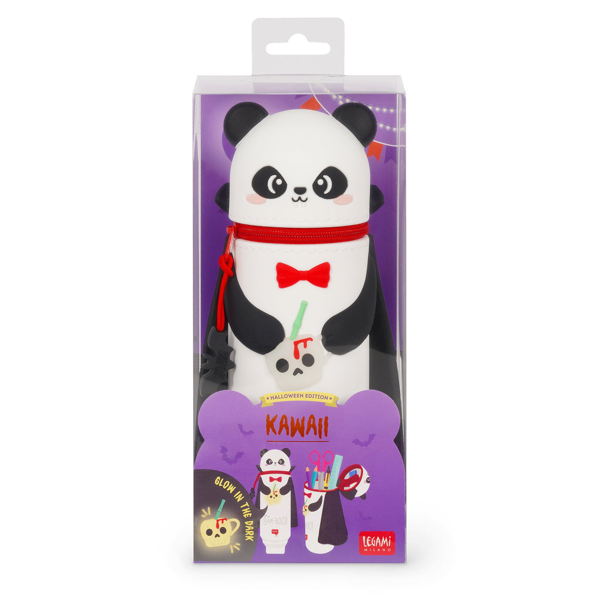 Legami - 2-in-1-Federmäppchen aus Silikon Panda „Bam-Boo“ - Kawaii