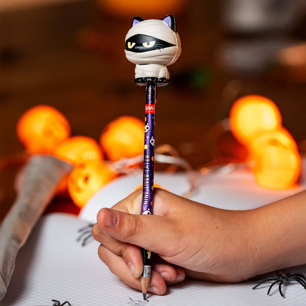 Legami - Halloween-Anti-Stress-Bleistift Mummy Cat „Nine Lives Later“ - Squeezies