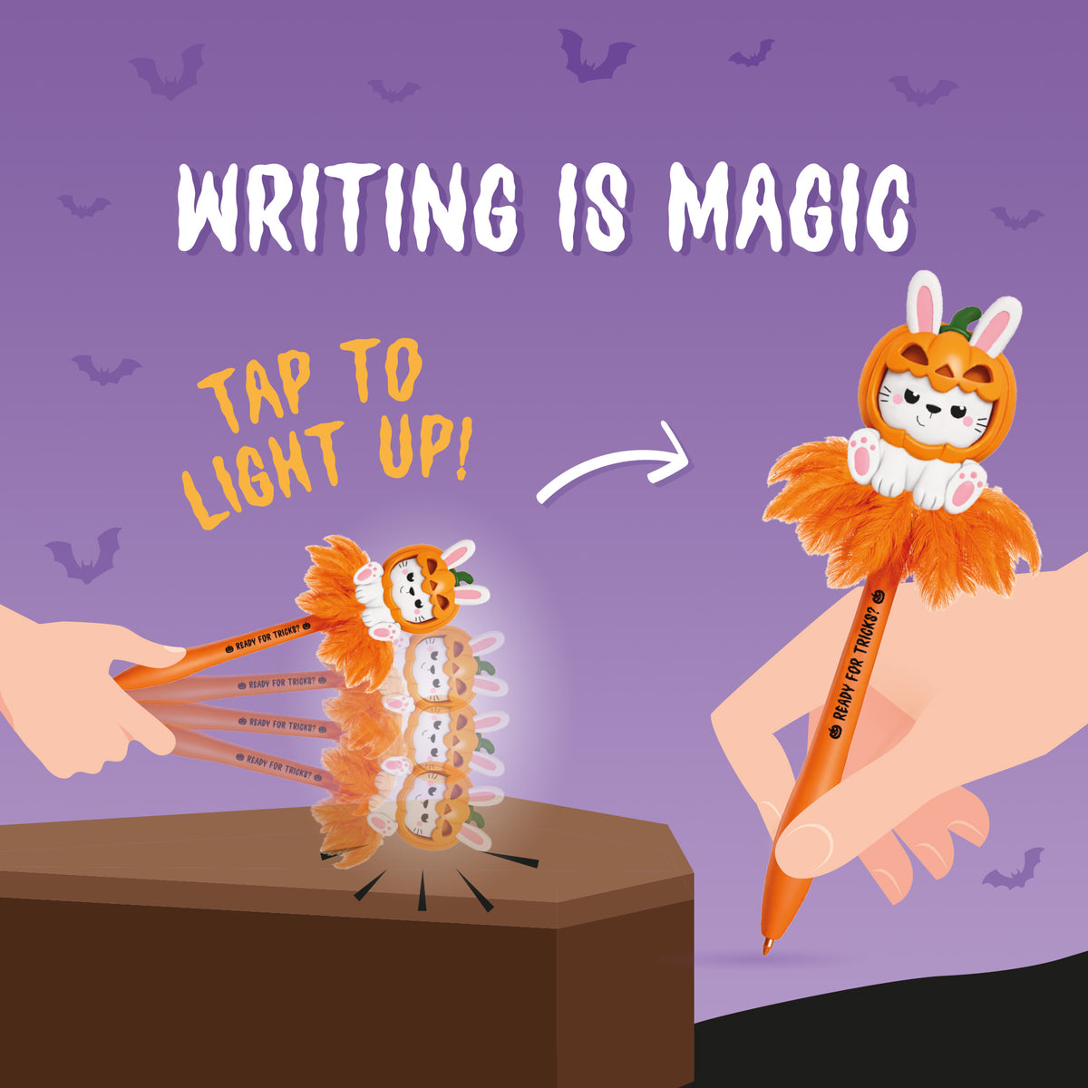 Legami - Leuchtender Kugelschreiber - Pumpkin Bunny - Writing is Magic
